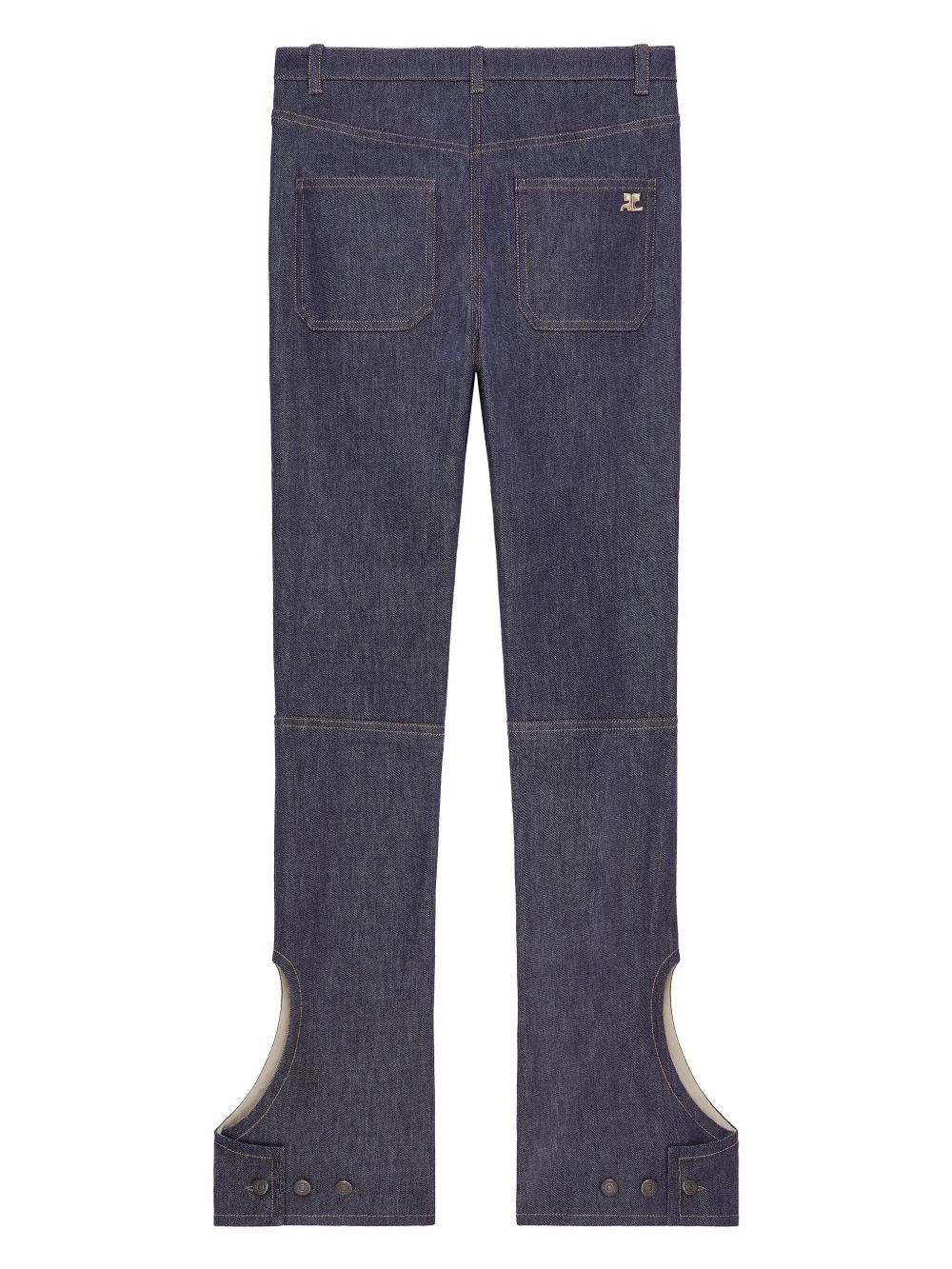 logo-embroidered straight jeans - 2
