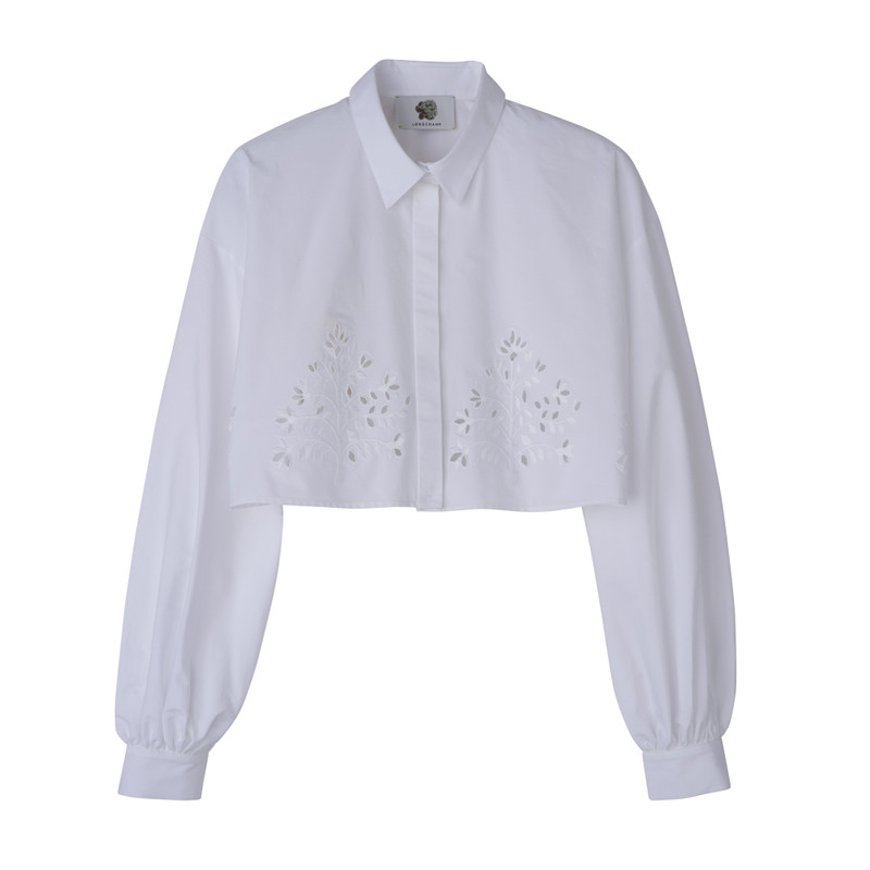 Shirt White - Poplin embroidered 1