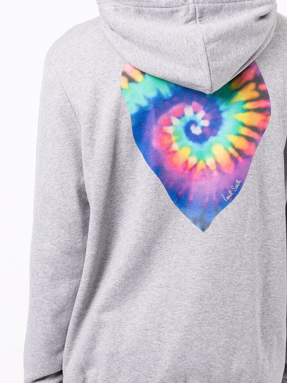 tie-dye print cotton hoodie - 5