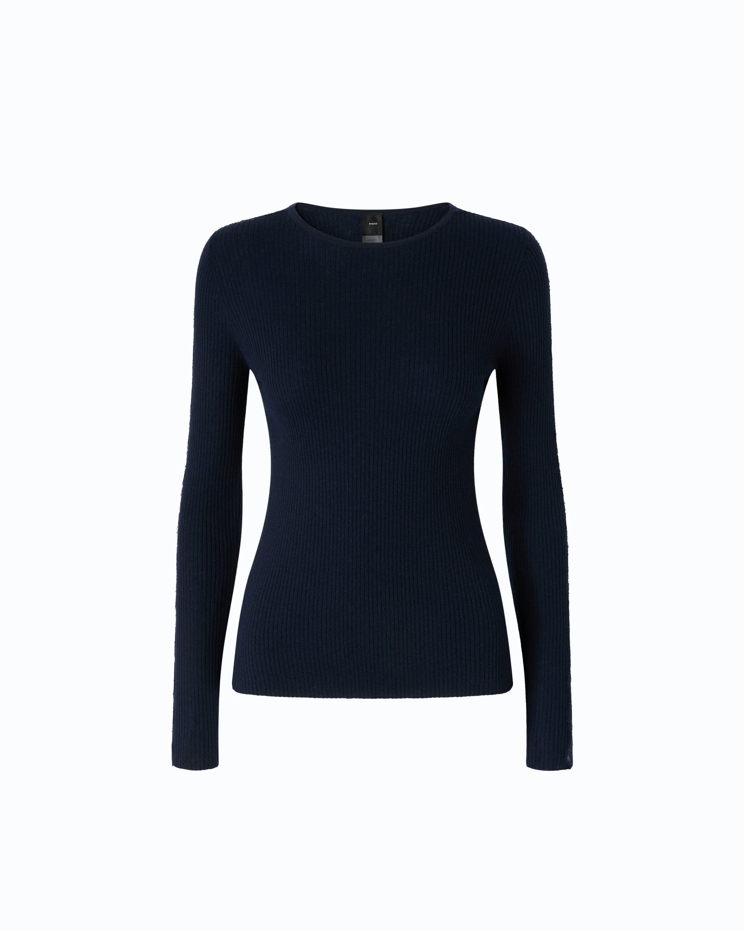 RIBBED SWEATER WITH LACE - 1
