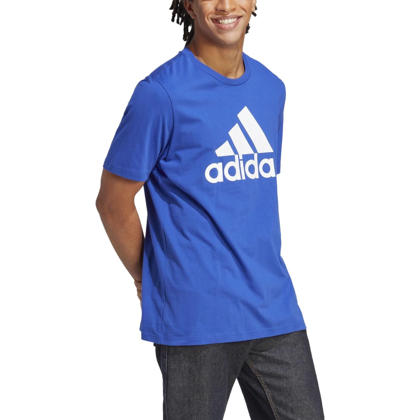 adidas Essentials Single Jersey Big Logo T-shirt 'Semi Lucid Blue' IC9351 - 4