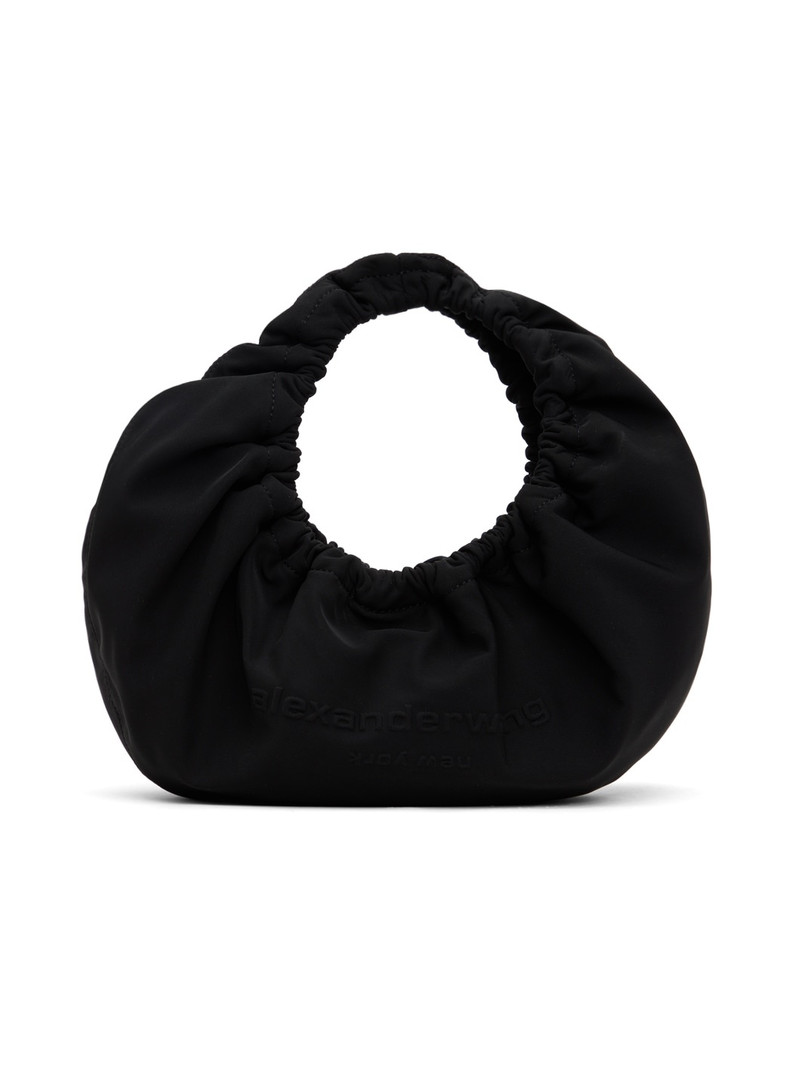 Black Crescent Small Top Handle Bag - 1