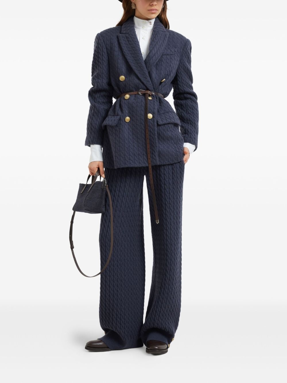 cable-knit trousers - 2