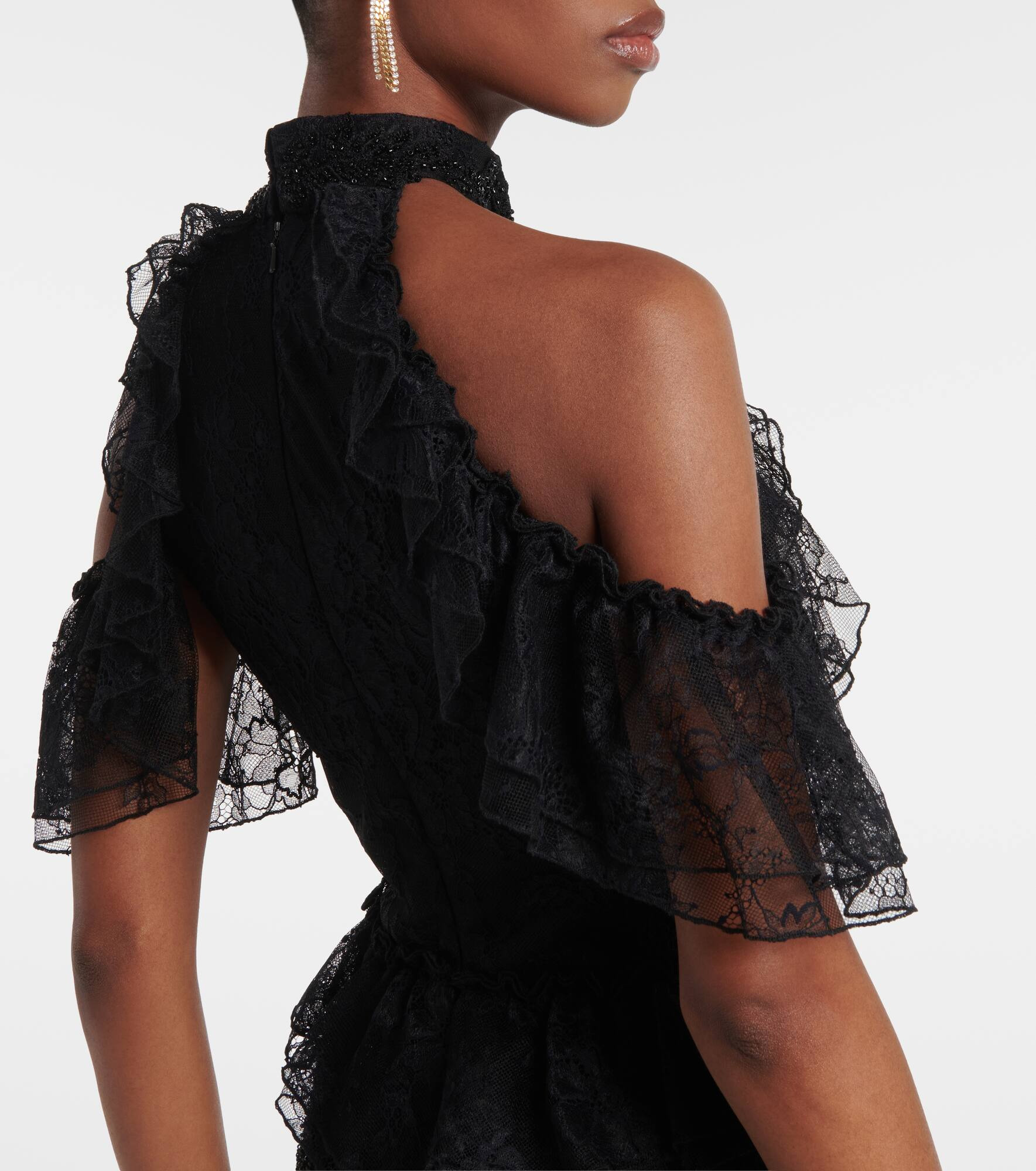 Halterneck lace gown - 5