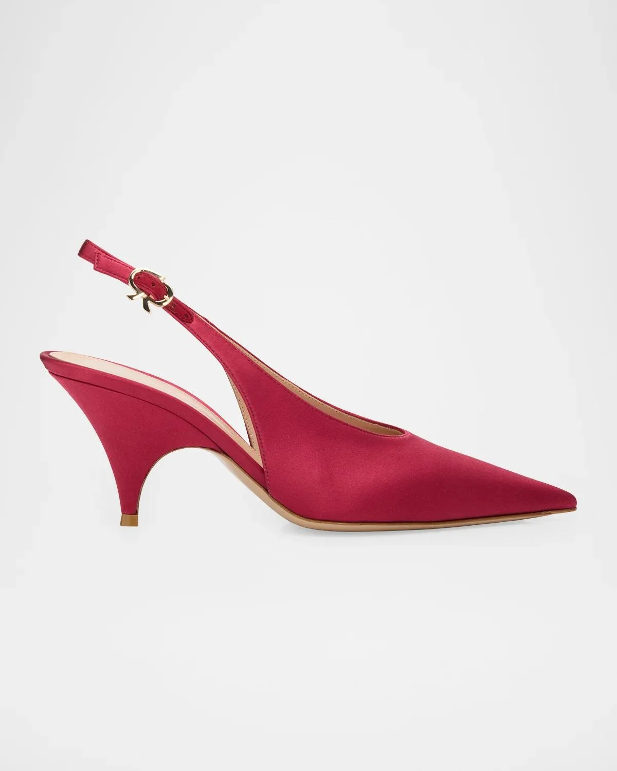 70mm Sofia Satin Slingback Pumps - 1
