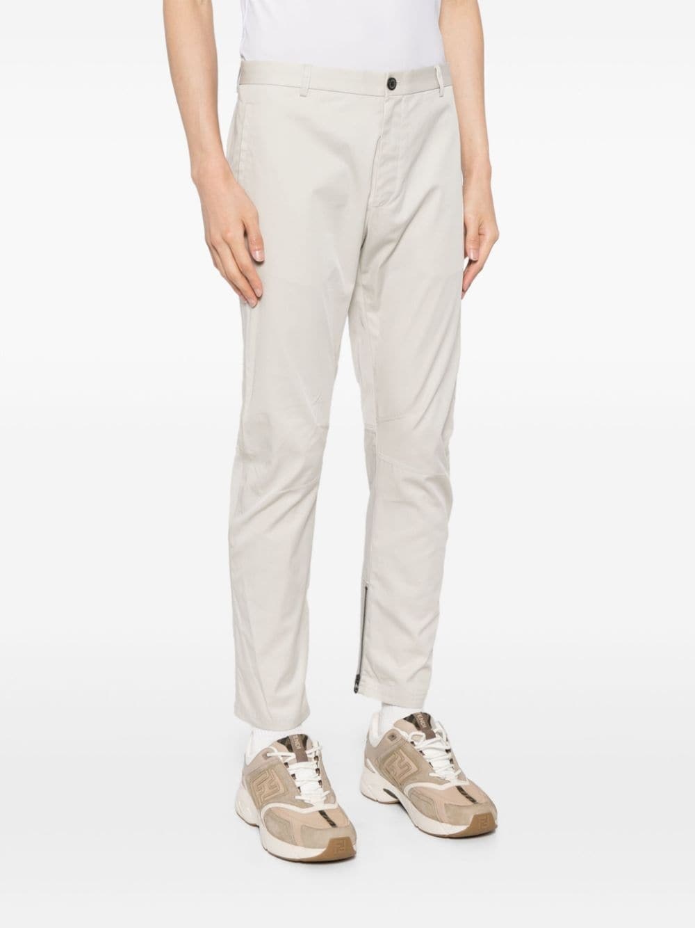 tapered cotton trousers - 3