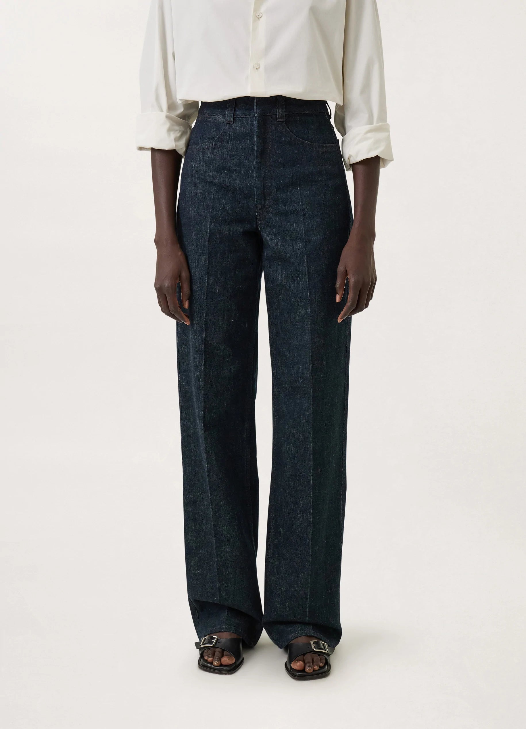 DENIM HIGH WAISTED PANTS
INDIGO DENIM - 3