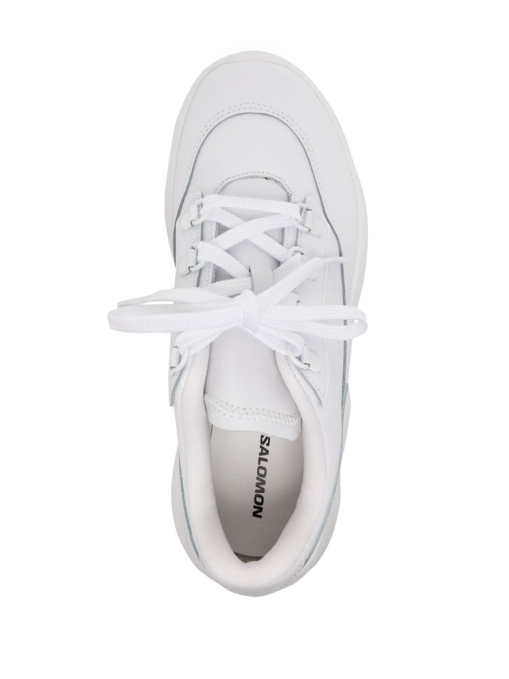 75mm leather platform sneakers - 4