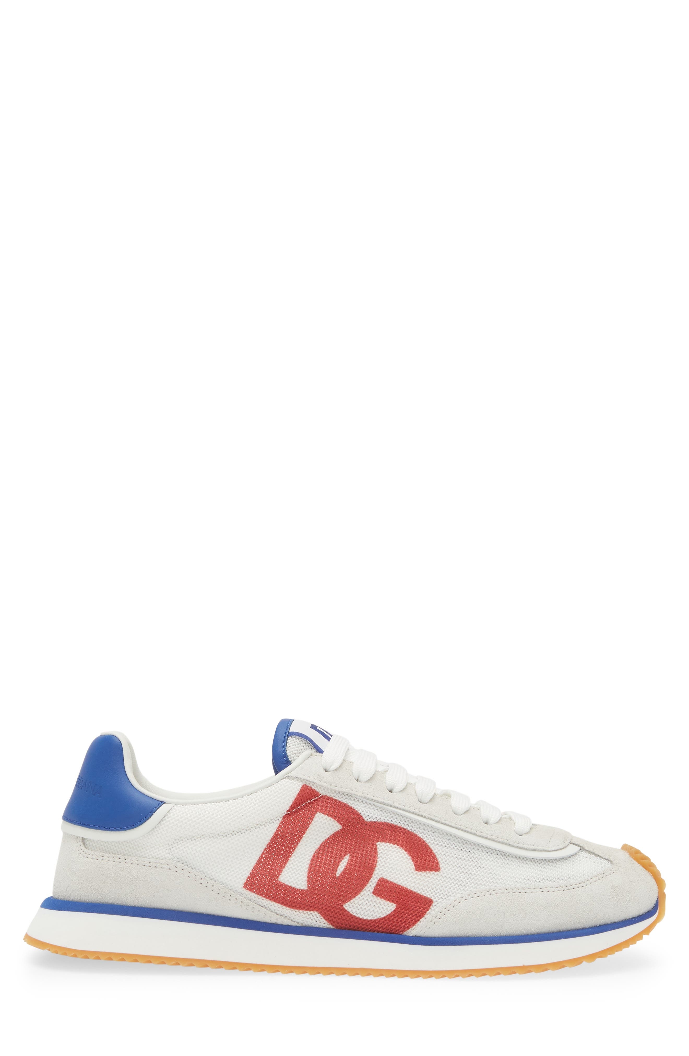 Dolce&Gabbana DG Cushion Sneaker in White/Electric Blue/Red at Nordstrom - 3