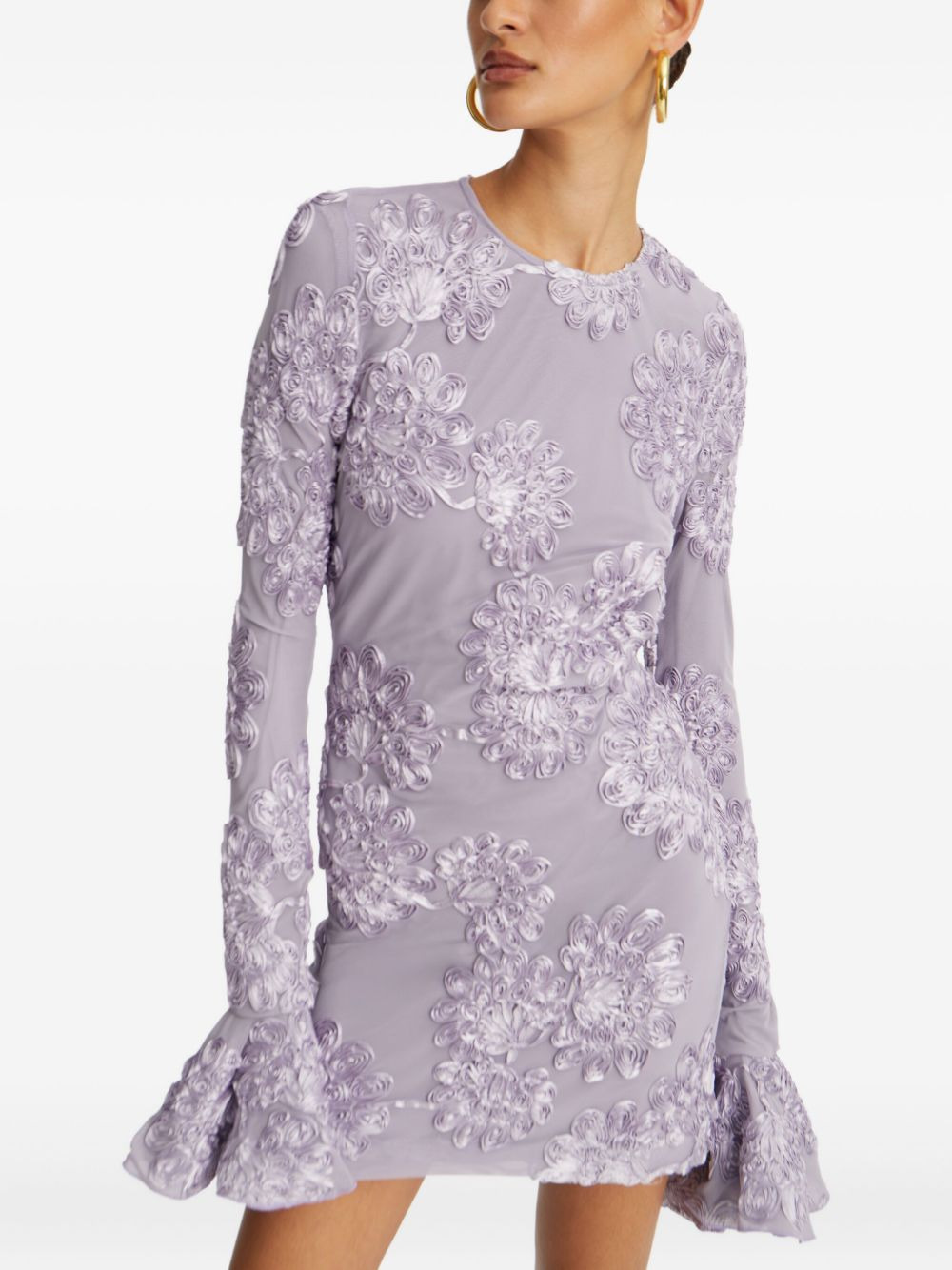 floral mesh dress - 4