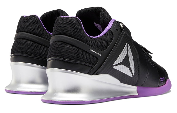 (WMNS) Reebok Legacy Lifter Low-Top Weightlifting Shoes Black/Purple DV6231 - 4