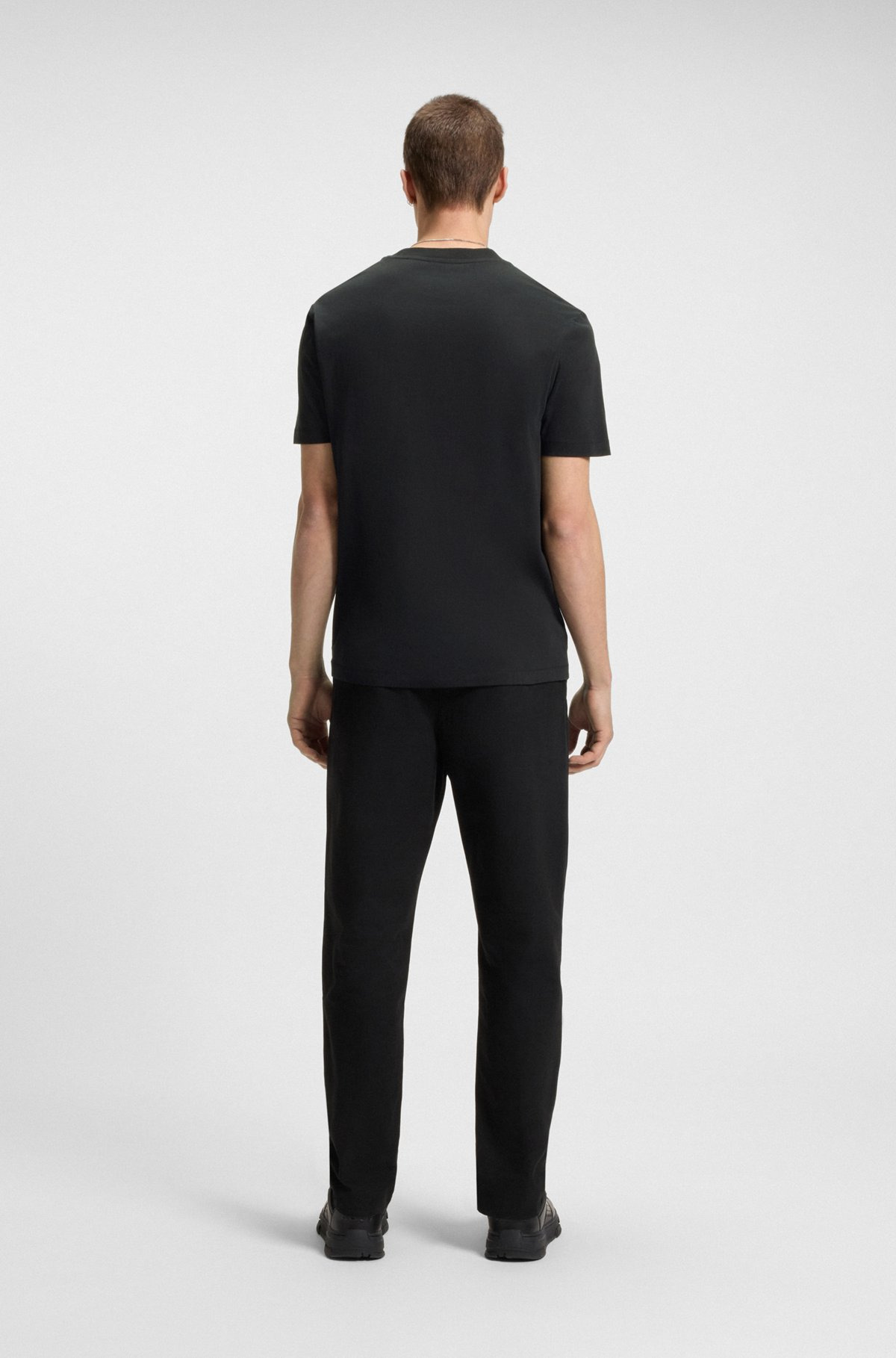 COTTON-JERSEY T-SHIRT WITH SPLIT-LOGO PRINT - 5