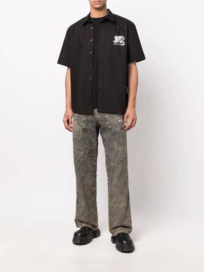 Diesel acid-wash straight-leg trousers outlook