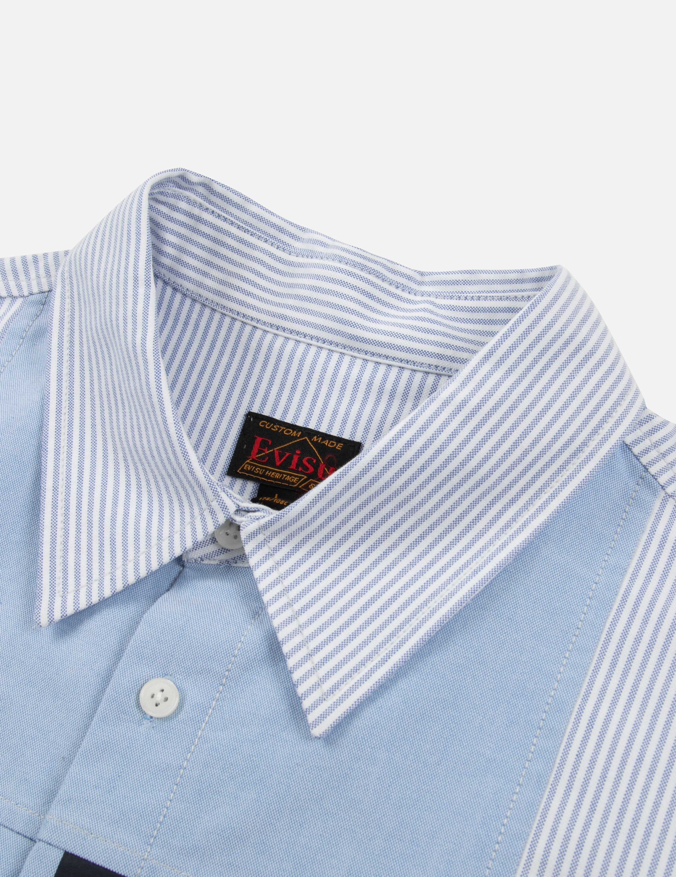 DECONSTRUCTED LOGO PRINT AND KAMON EMBROIDERY SHORT SLEEVES RELAX FIT SHIRT - 6