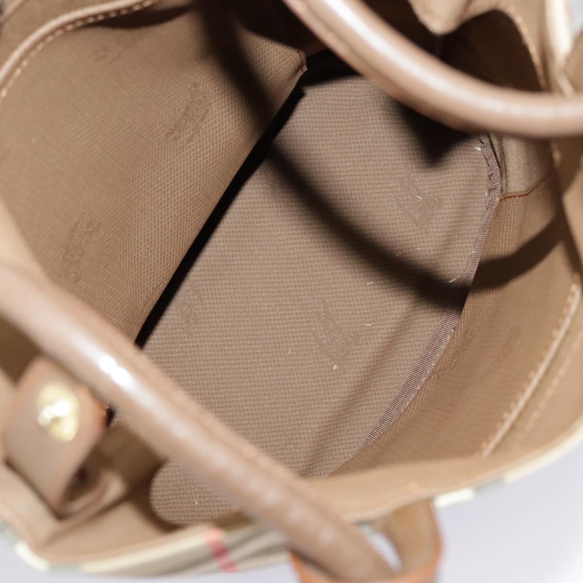 Burberry Nova Check Shoulder Bag Canvas Beige Gold - 11