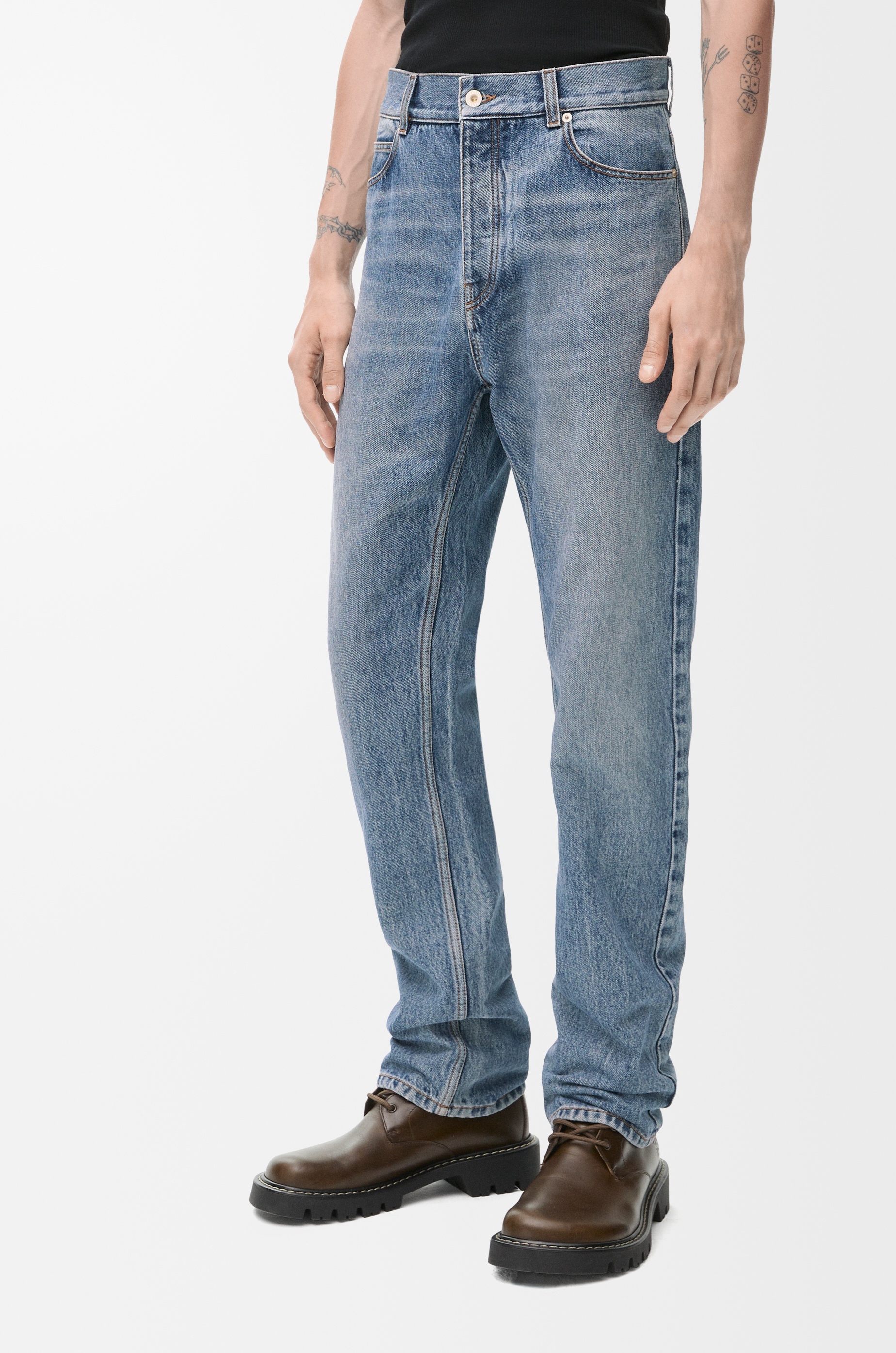 Straight leg jeans in denim - 3