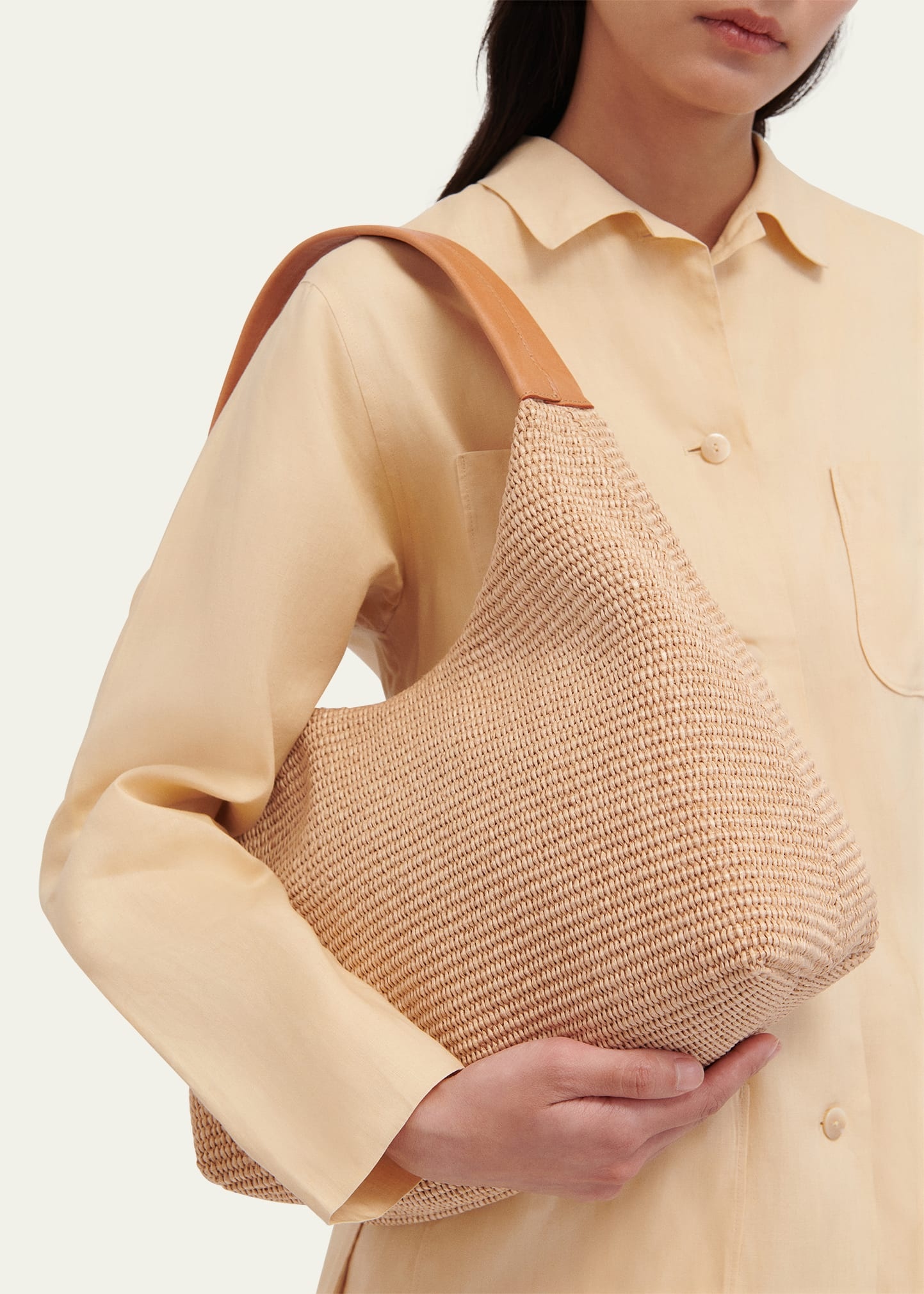 Candy Zip Raffia Shoulder Bag - 2