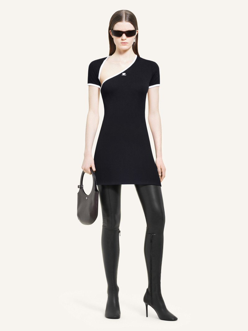 courrèges MINI SLASH CONTRAST DRESS outlook