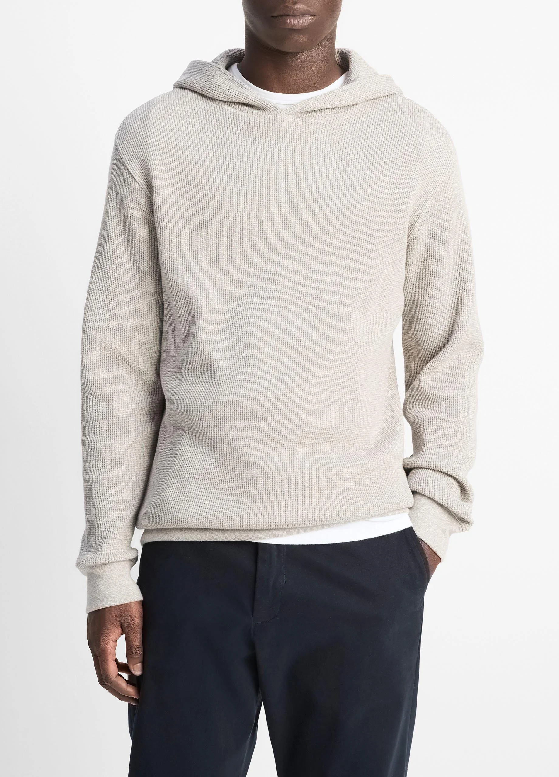 Mouliné Pima Cotton Thermal Hoodie - 1