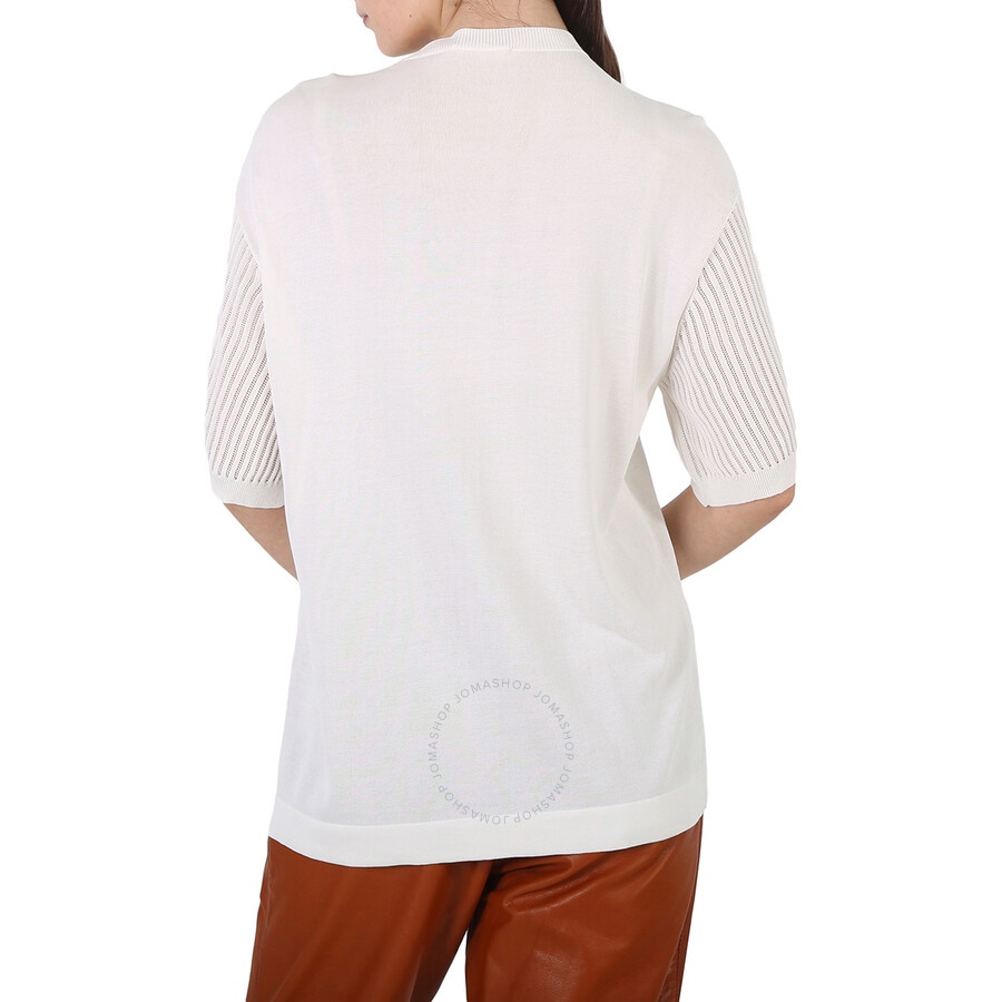 Chloe Ladies Iconic Milk Crochet Patch Shirt - 5