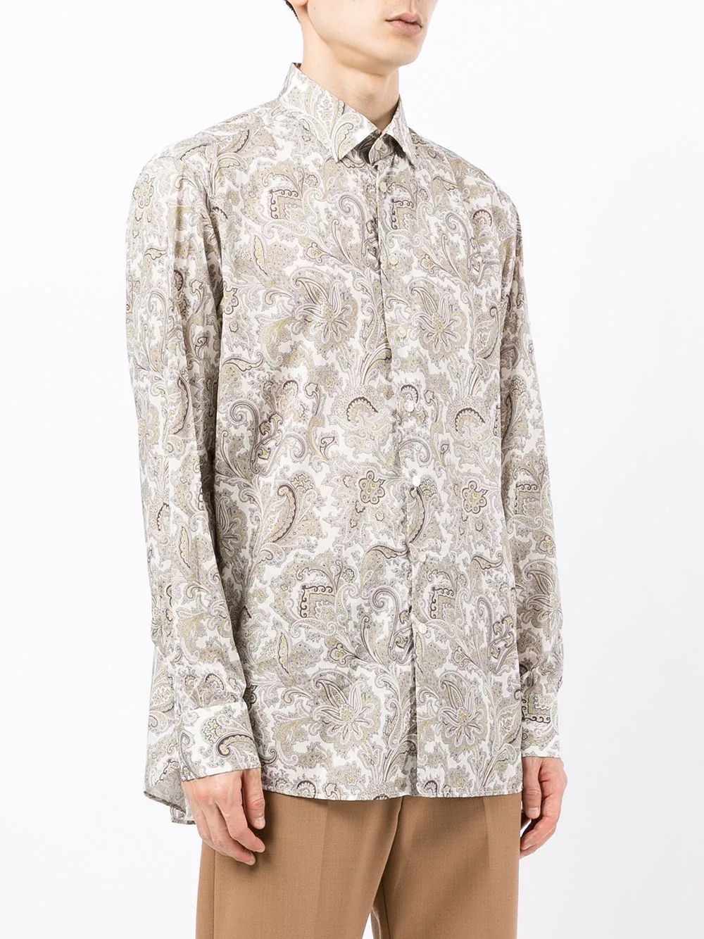 paisley-print cotton shirt - 3