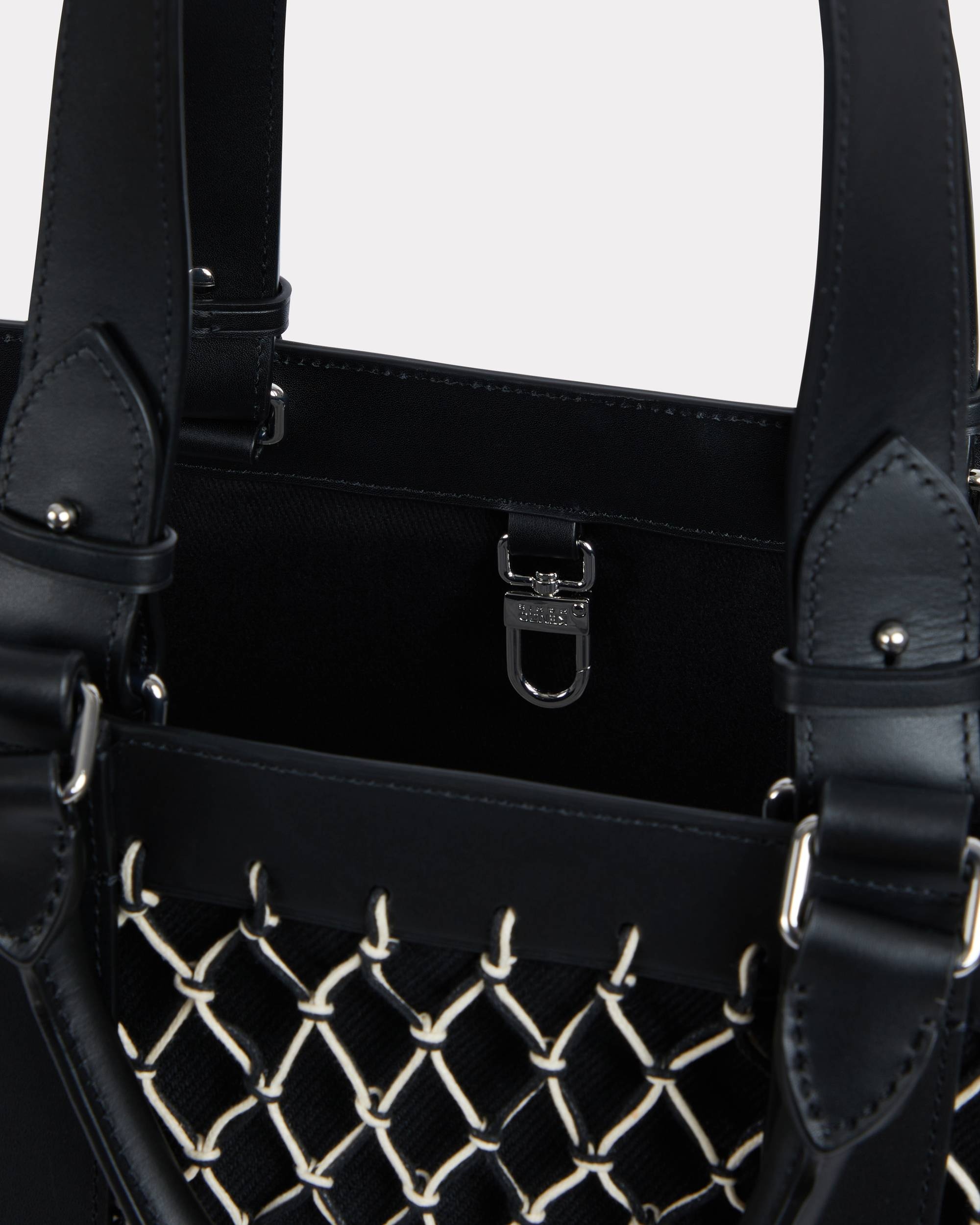 'KENZOAMA' large totebag in canvas and fishnet - 3