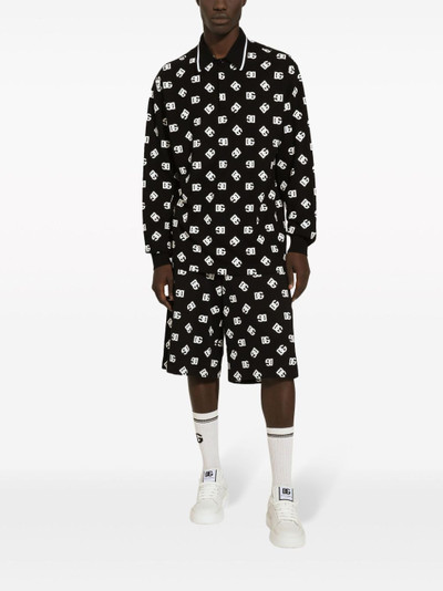 Dolce & Gabbana logo-print cotton track shorts outlook