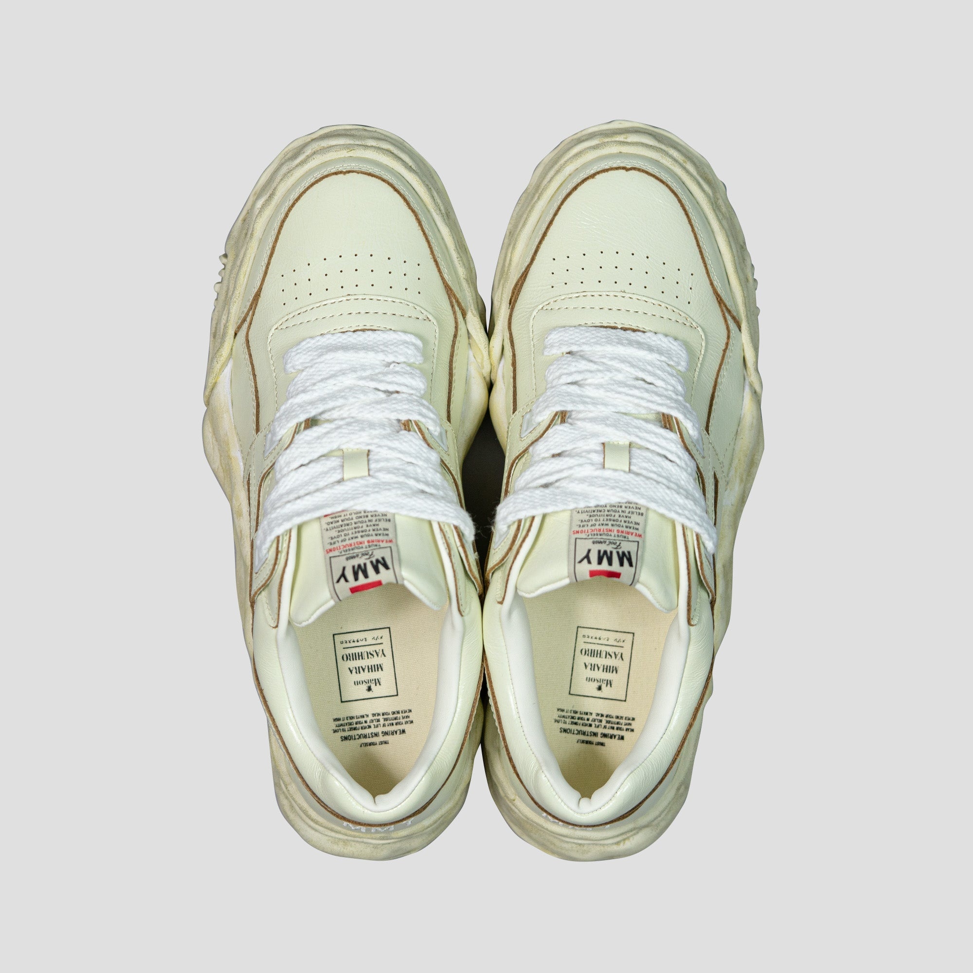PARKER OG SOLE WRINKLED LEATHER LOW-TOP SNEAKER - 3