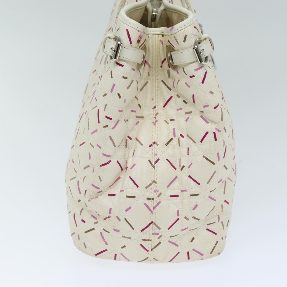 DIOR Lady Dior Canage Tote Bag Coated Canvas White - 5