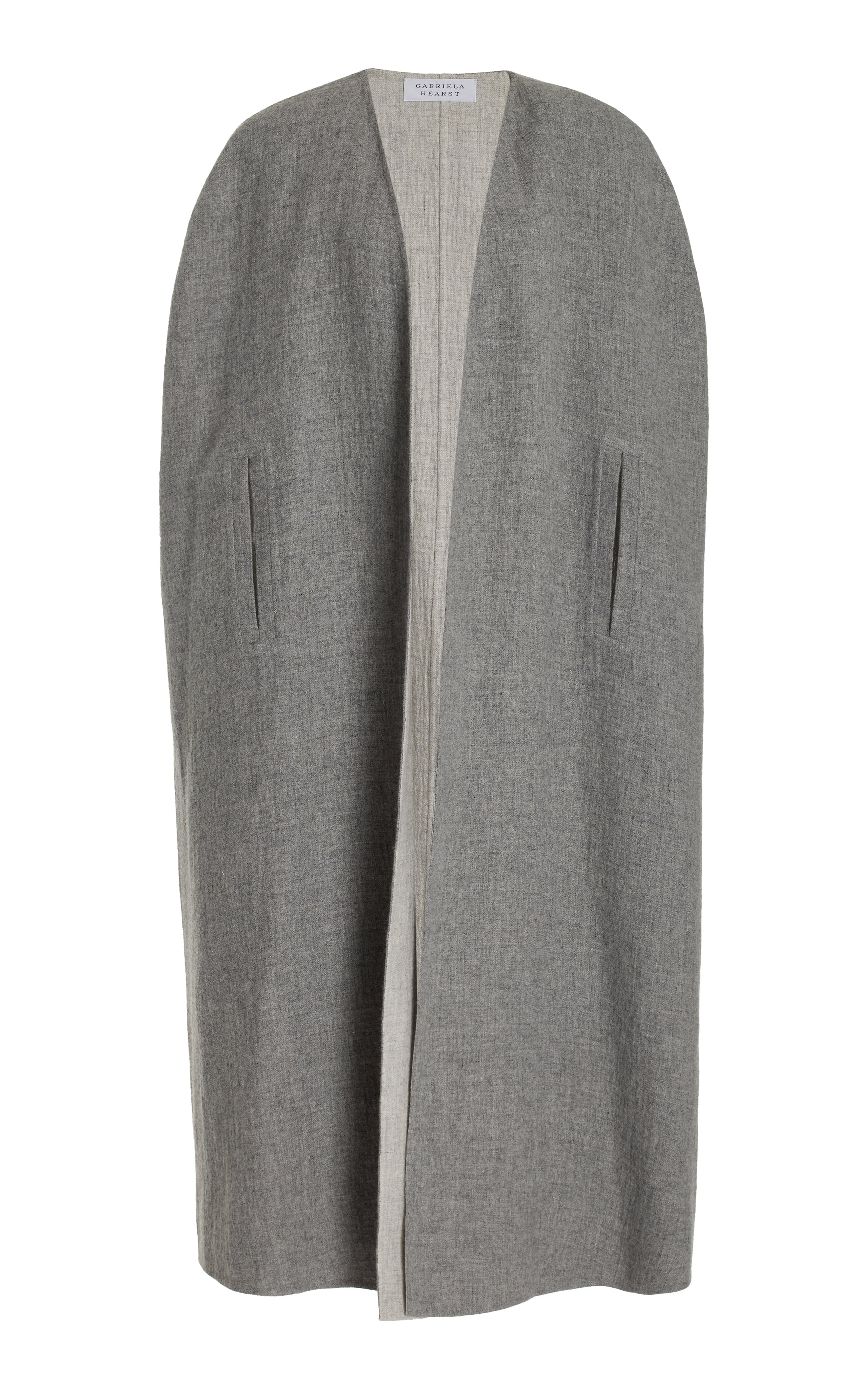 Lindlow Cape in Light Grey Cashmere Linen - 1