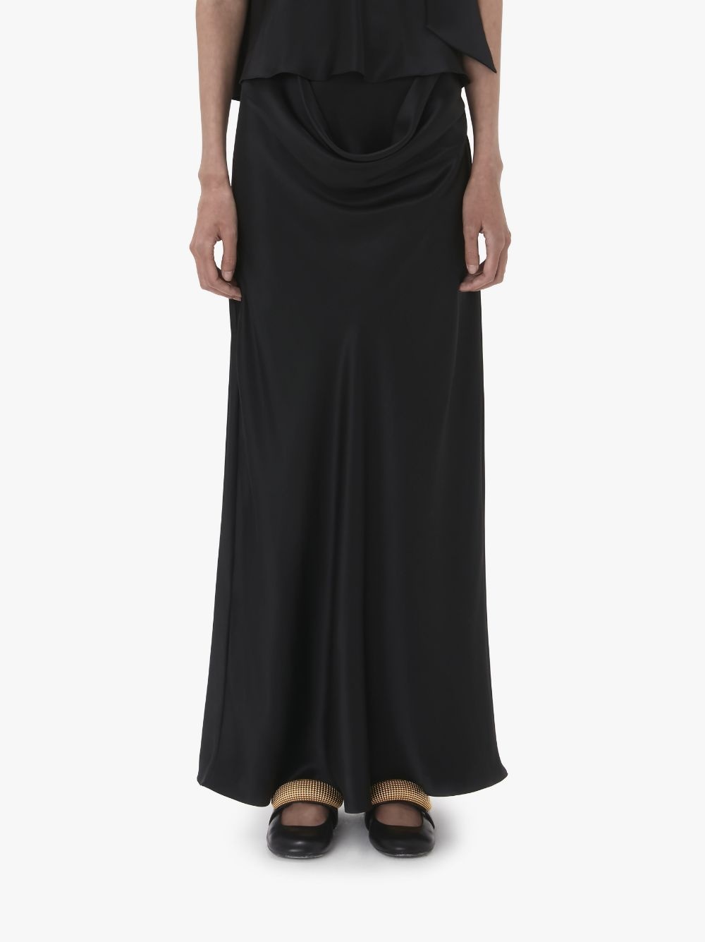 SILK MIDI SKIRT - 2