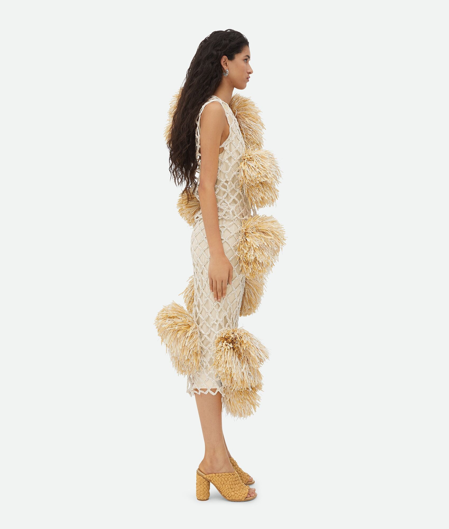 Paper Mesh Crochet Top With Pompom - 2