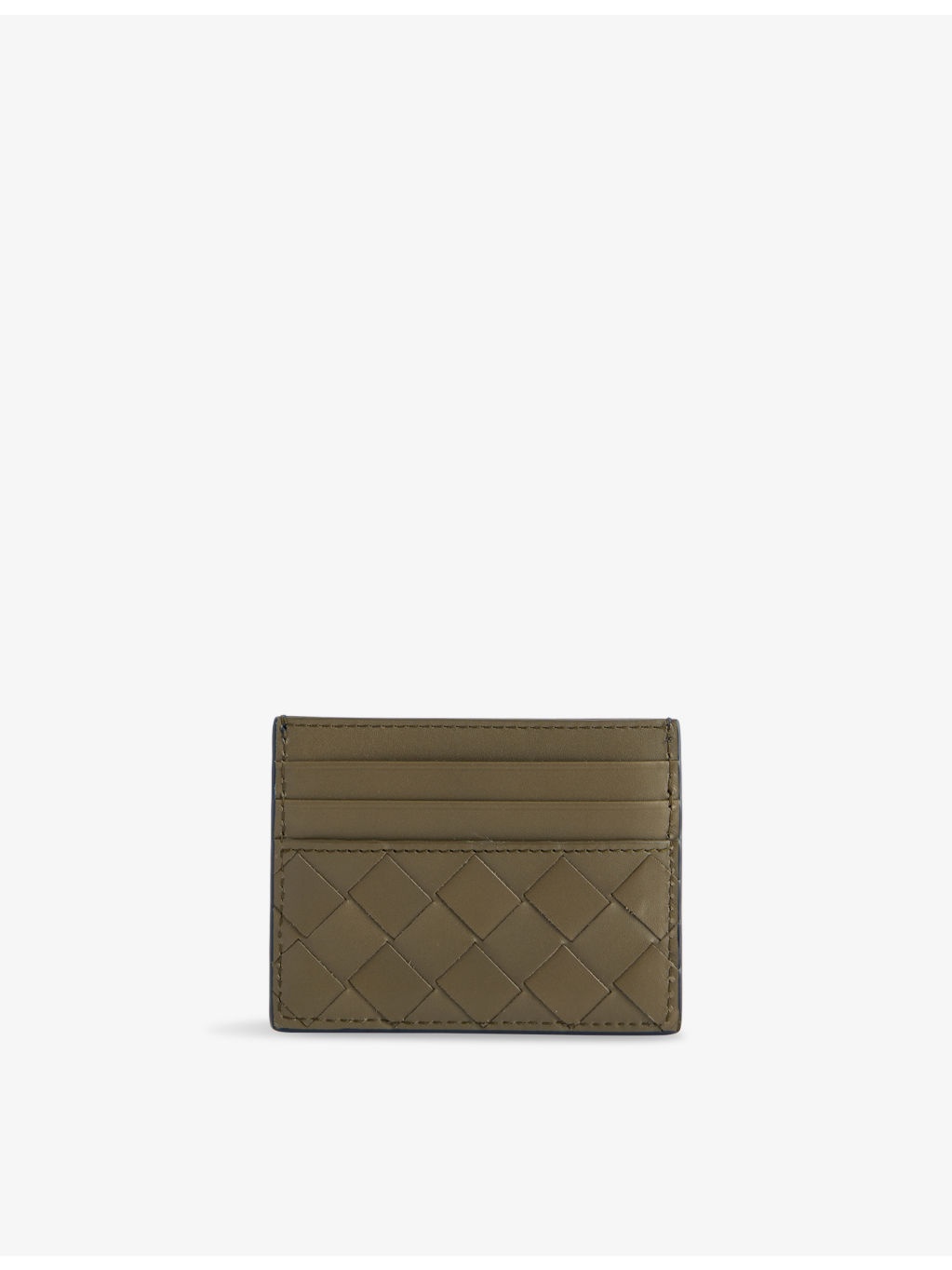 Intrecciato Dual-Tone Leather Card Holder - 3