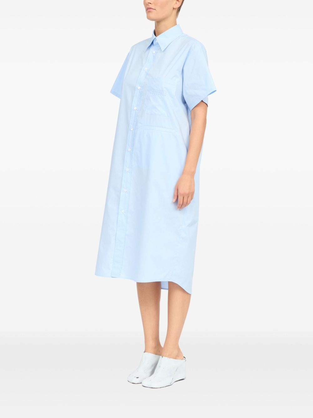 cotton shirt dress - 4