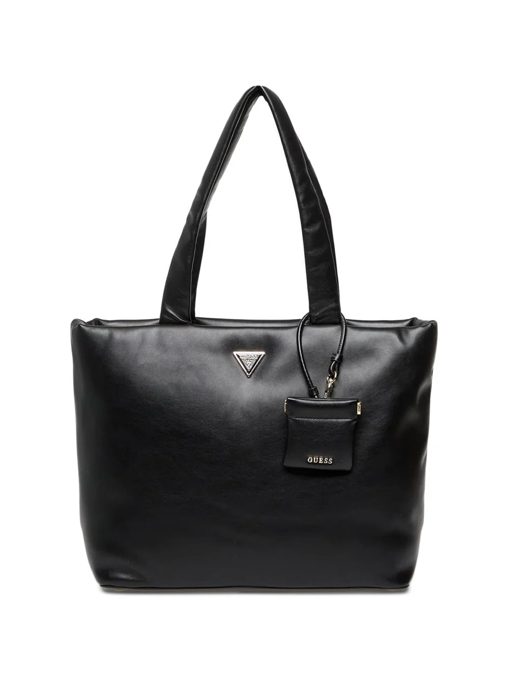 logo-plaque padded tote bag - 1
