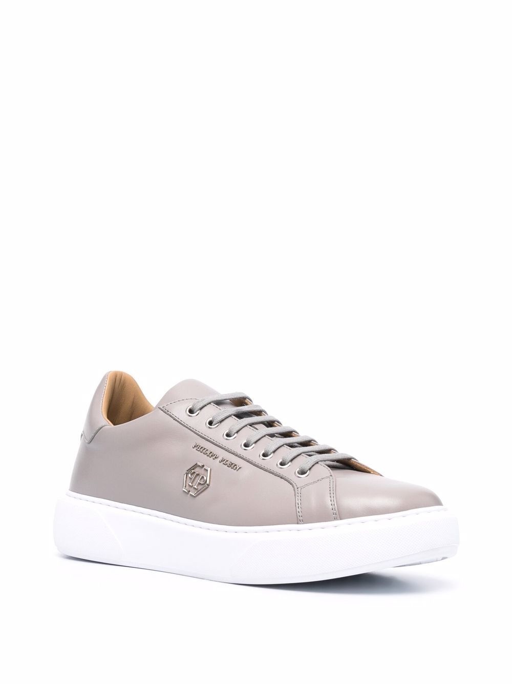 logo-plaque low-top sneakers - 2