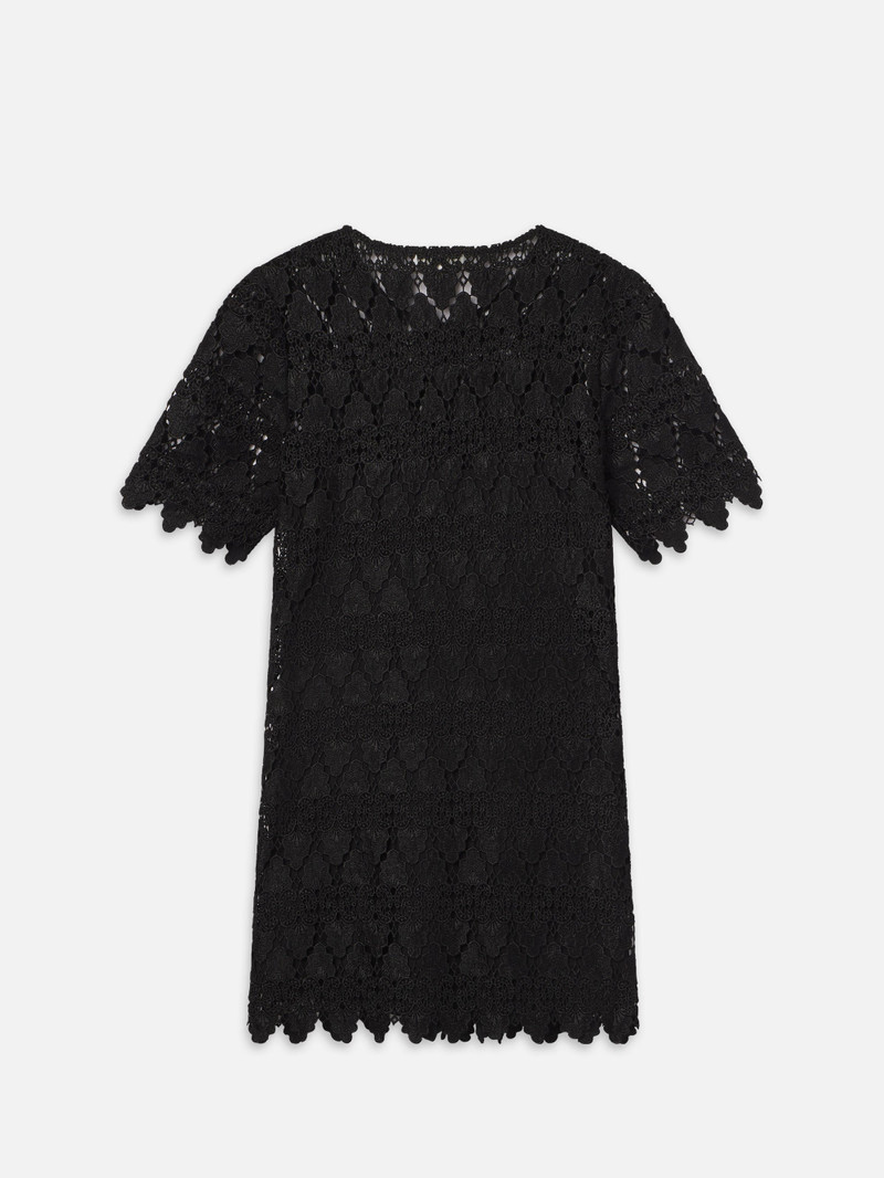 The Lace Button Front Dress in Black 4