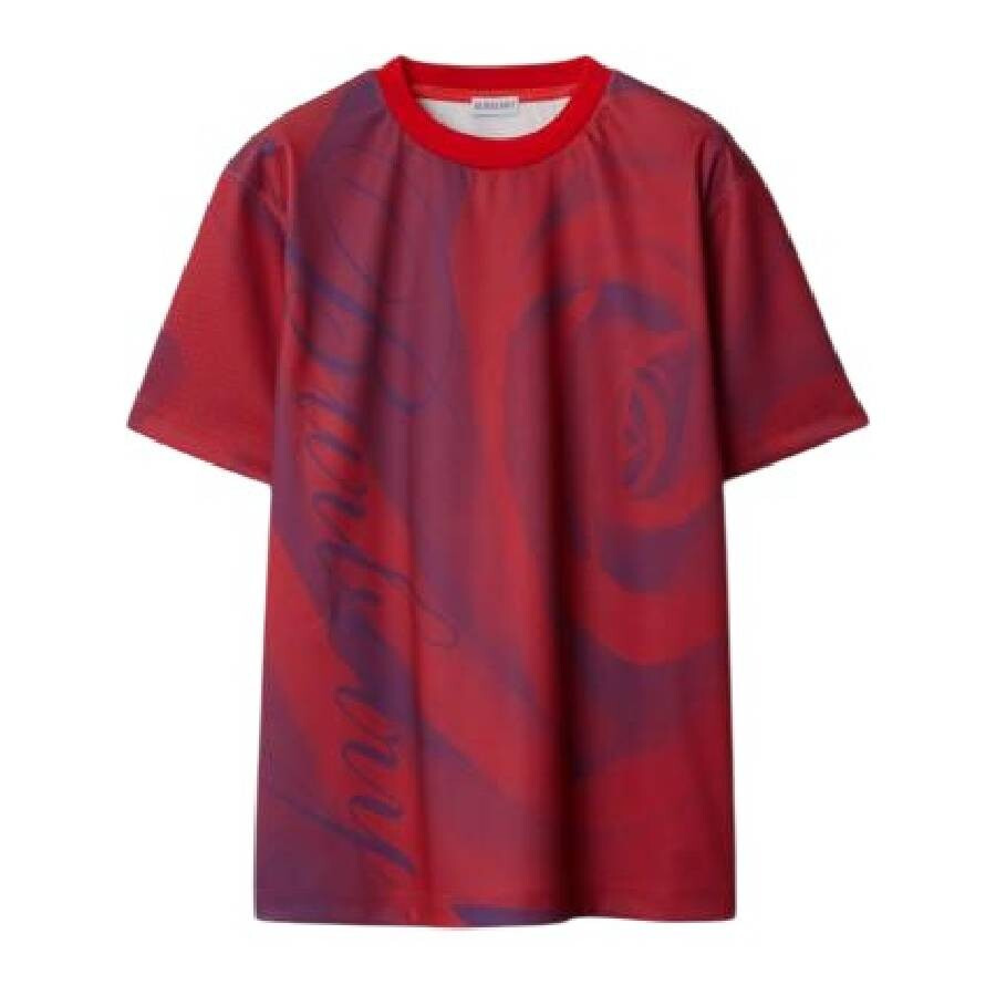 Burberry Rose Graphic And Logo Print T-Shirt - 5