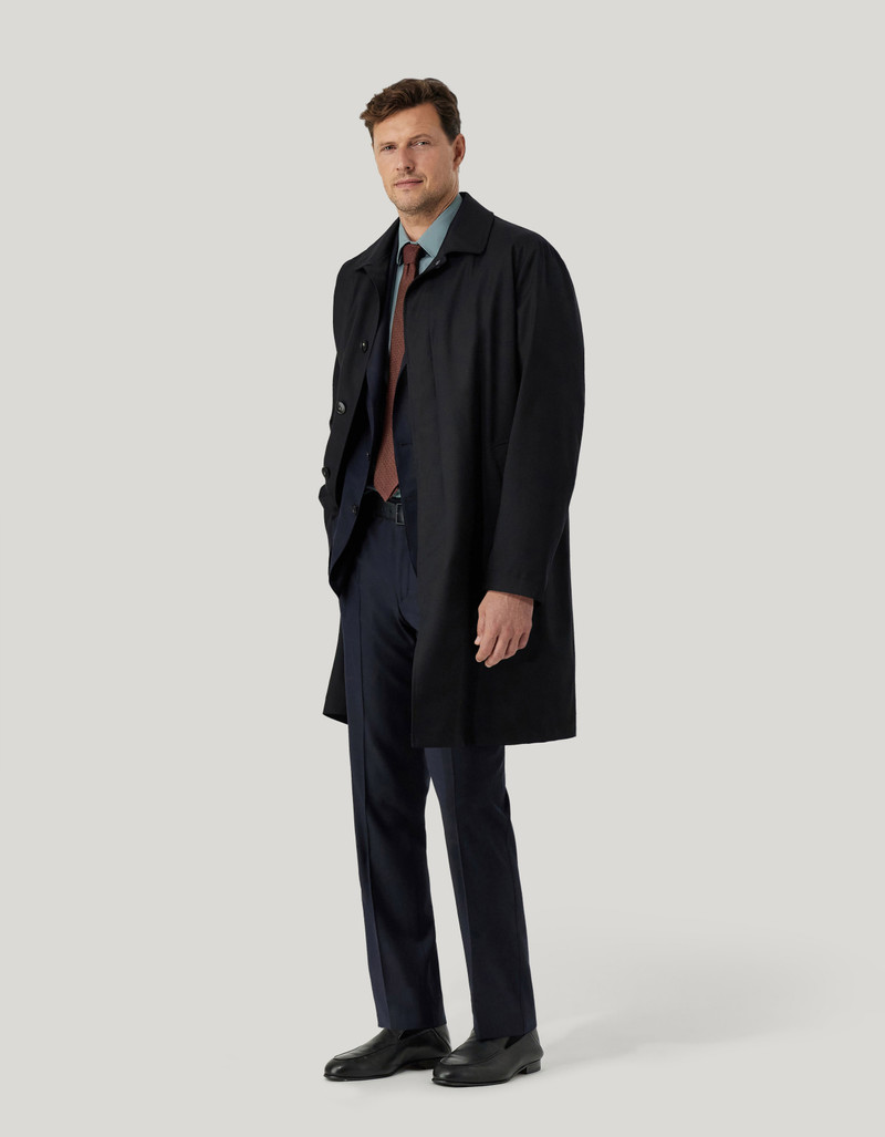 Canali WOOL CAR COAT WITH BLUE MEMBRANE outlook