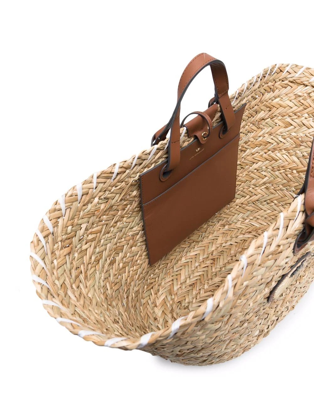 Eyes straw tote bag - 6