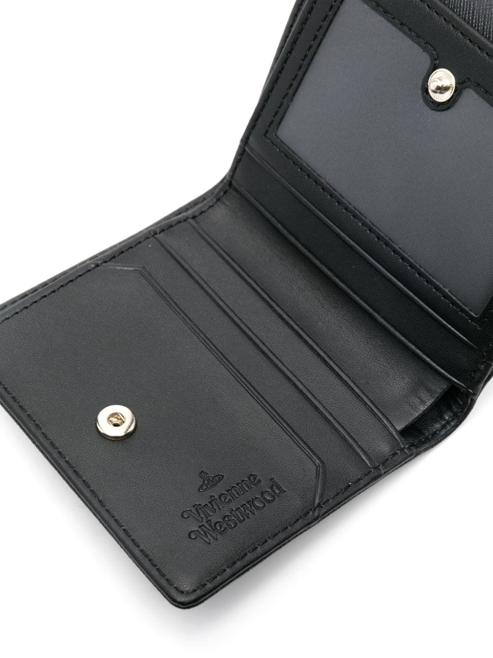 Orb-plaque leather wallet - 3