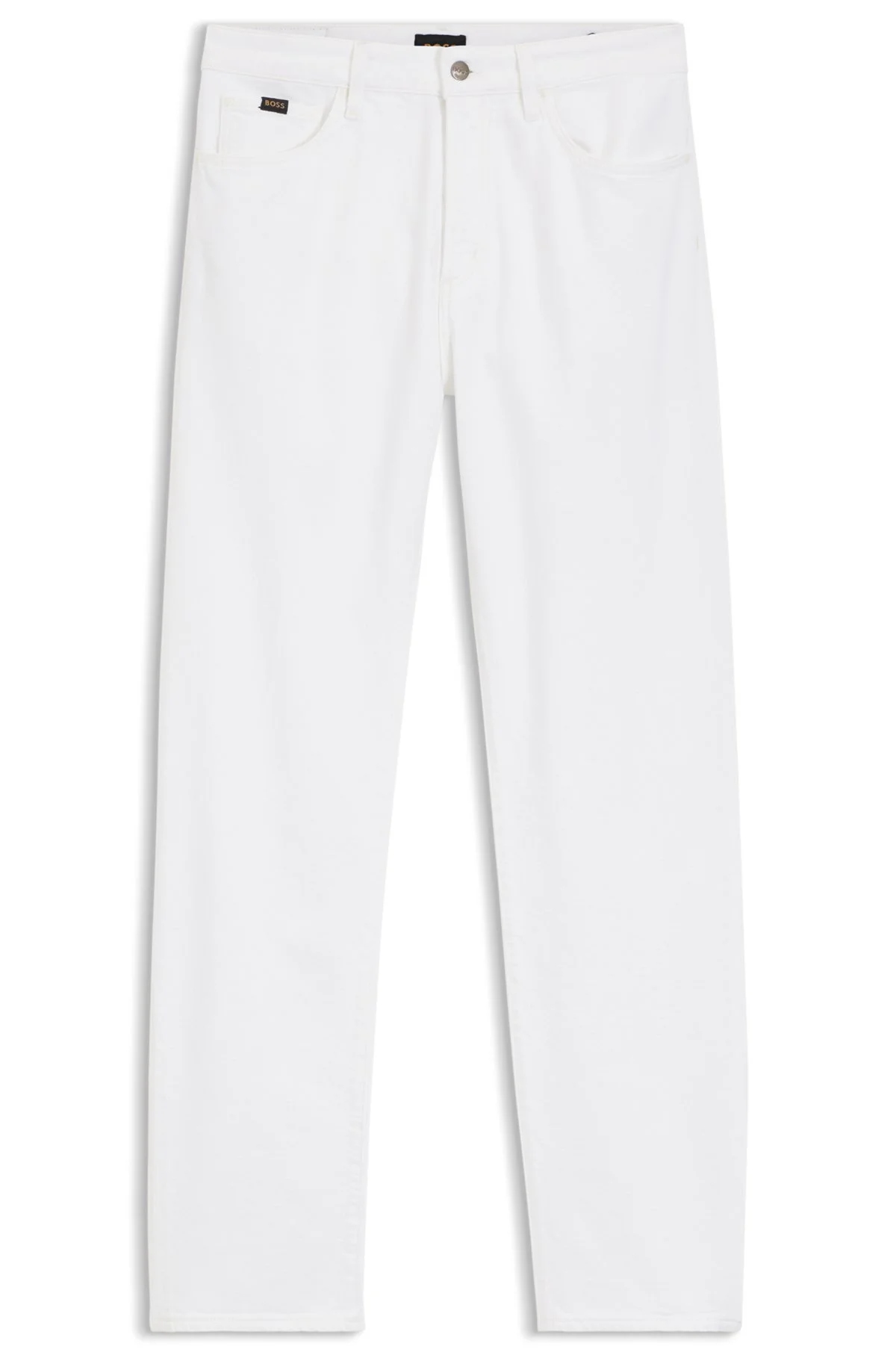 WHITE JEANS IN SLUB DENIM - 1