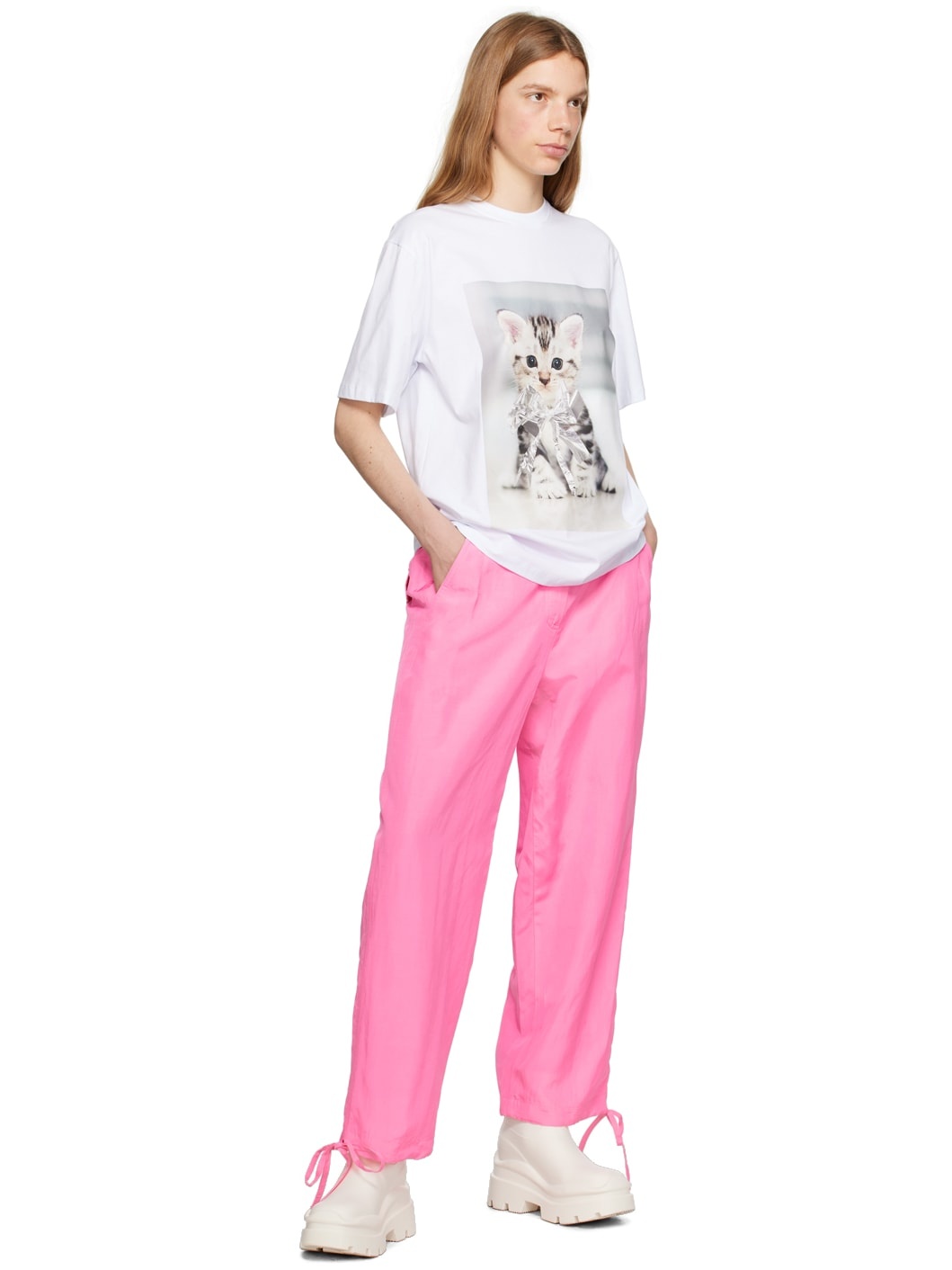 Pink Drawstring Trousers - 4