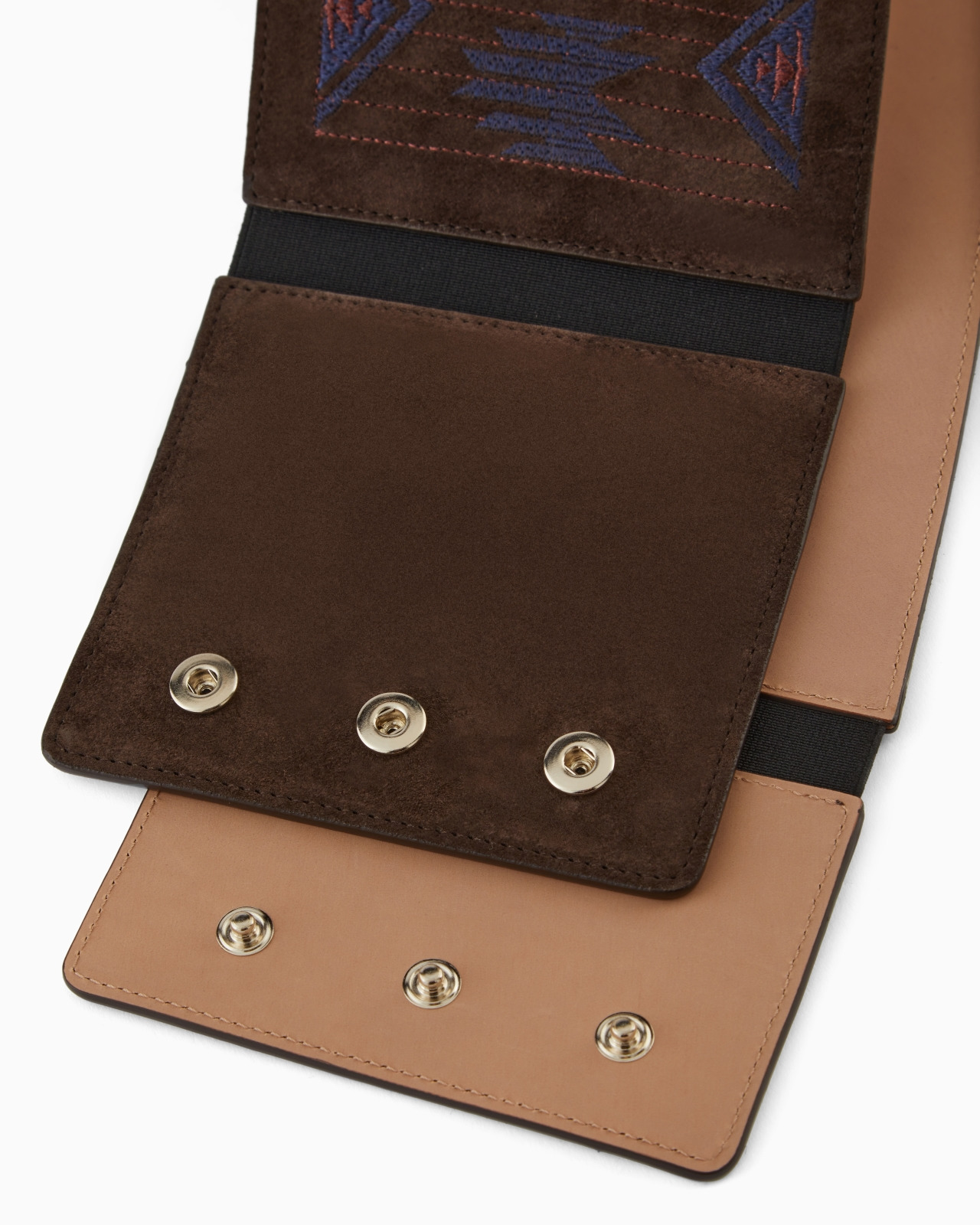 EMBROIDERED SUEDE WIDE BELT - 2