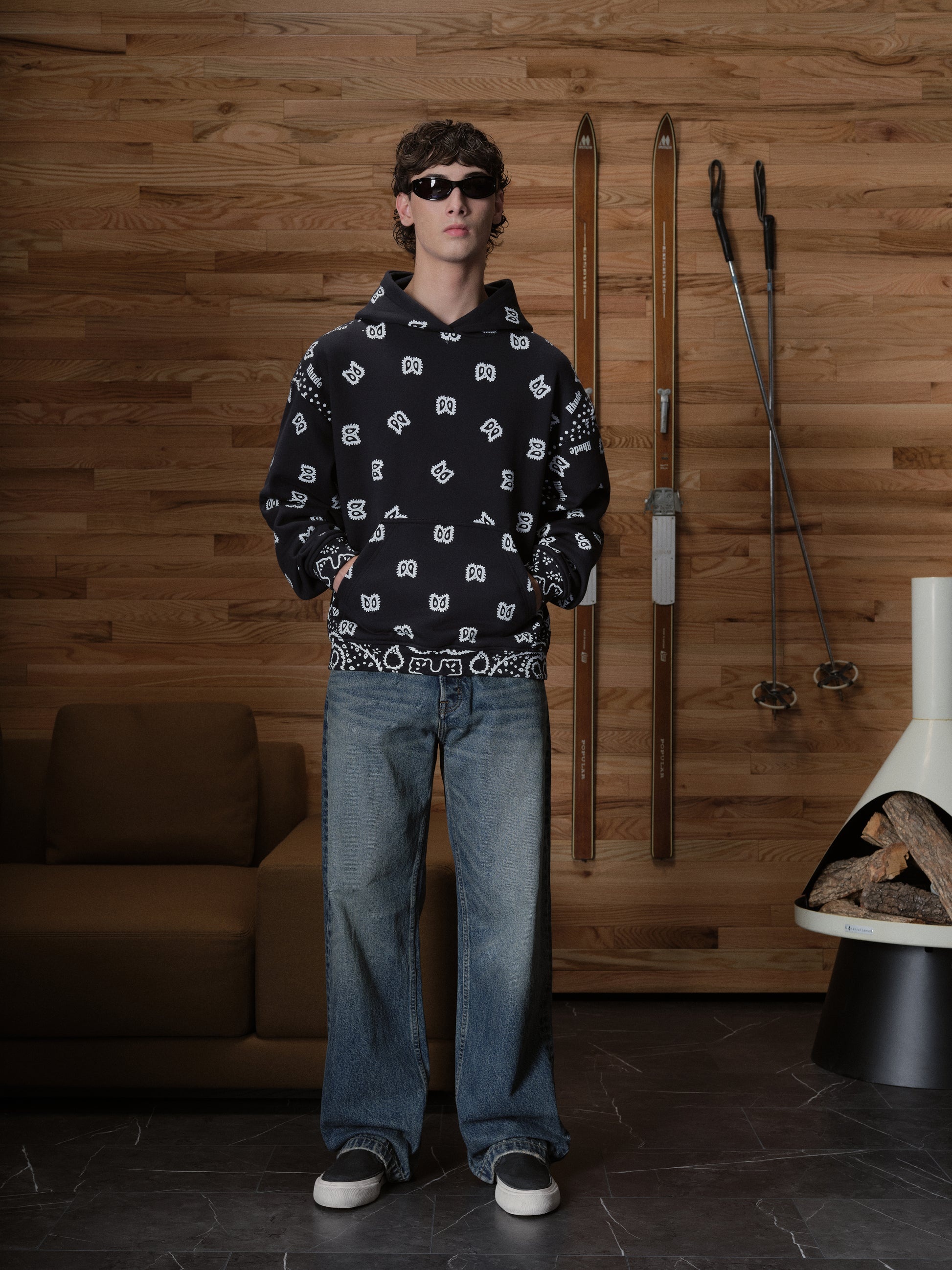 BANDANA PRINT HOODIE - 2