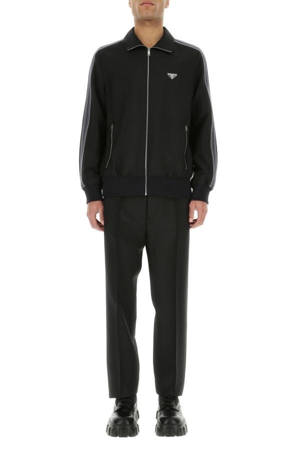 Prada Wool and mohair blouson jacket | REVERSIBLE