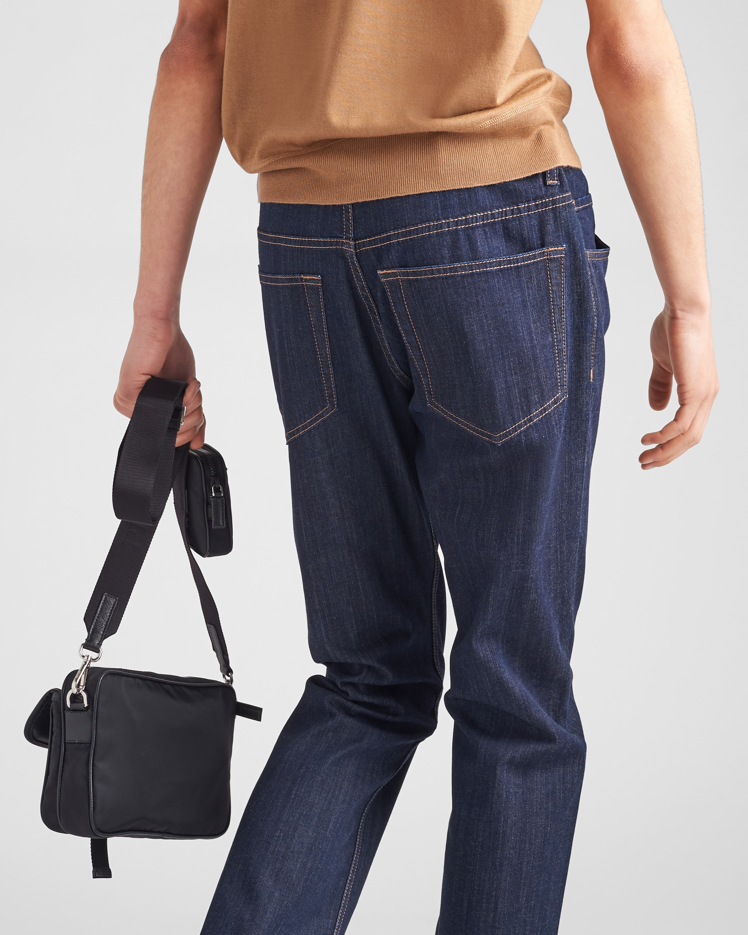Five-pocket stretch-denim trousers - 4