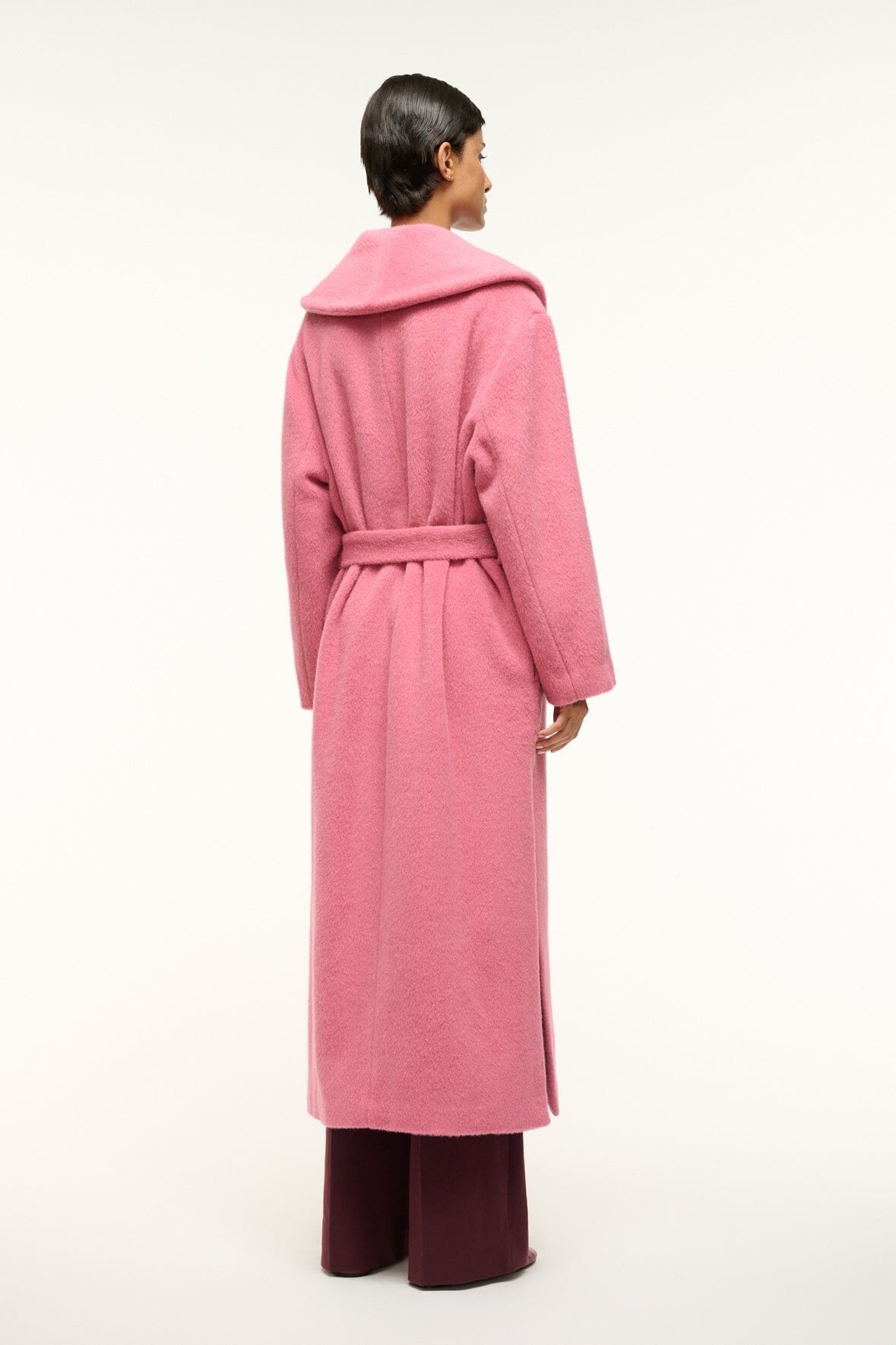 STAUD DAKOTA COAT DAMASK PINK - 6
