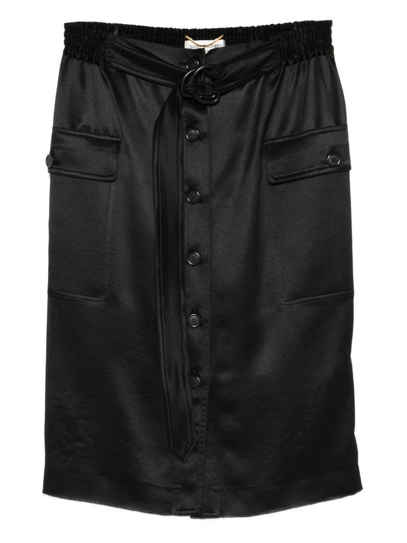 buttoned belted mini skirt 1