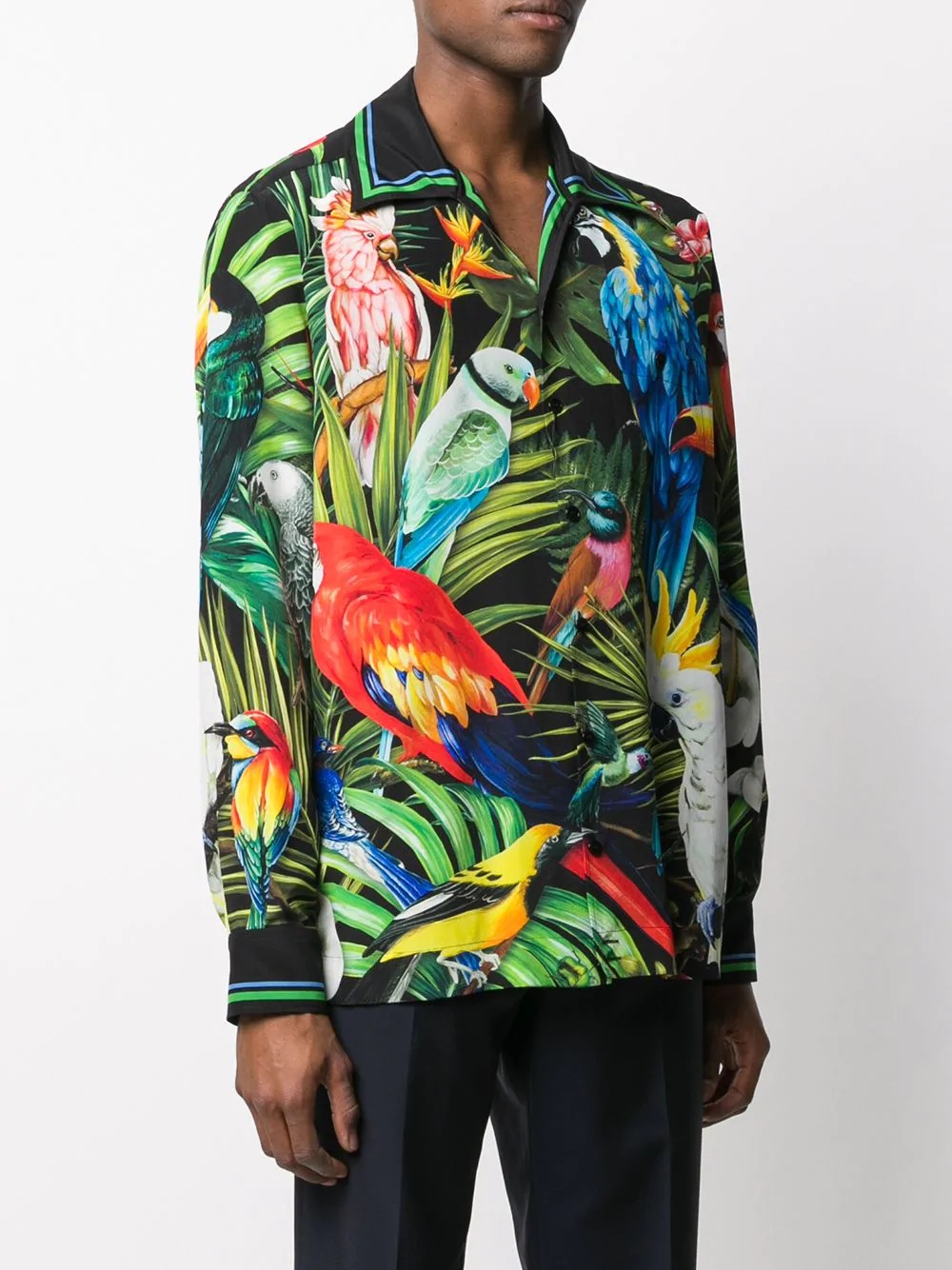 parrot print Hawaii shirt - 3